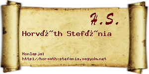 Horváth Stefánia névjegykártya