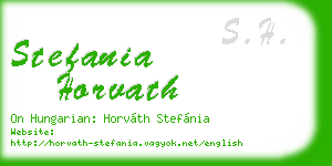 stefania horvath business card