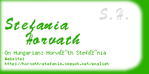 stefania horvath business card